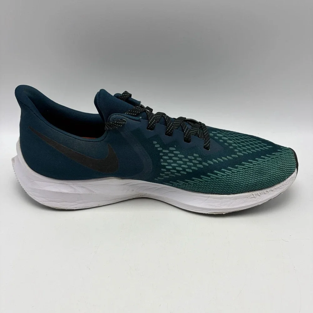 Nike Sneakers Mens 12 Zoom Winflo 6 Midnight Turquoise Green Running Shoes